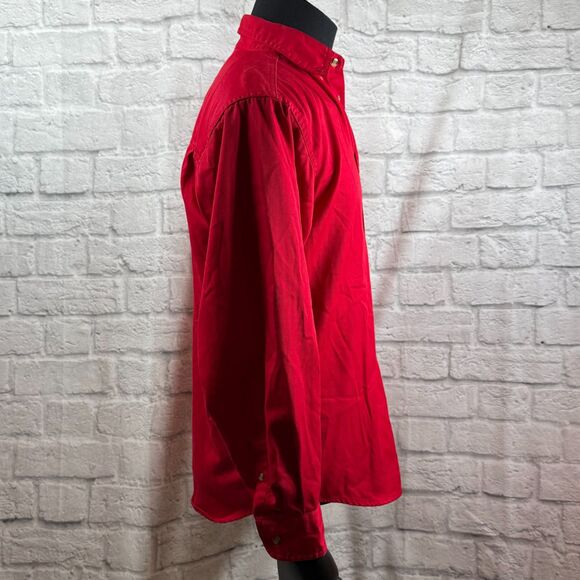 Vtg Hollywood Video Uniform Work Shirt Unisex Small Embroidered Red Long Sleeve - Picture 8 of 12